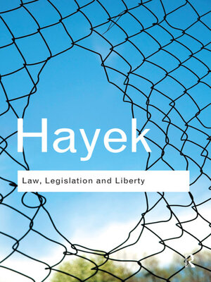 cover image of Law, Legislation and Liberty